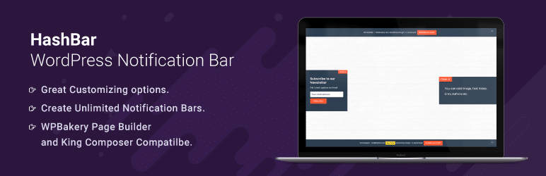 HashBar – WordPress Notification Bar